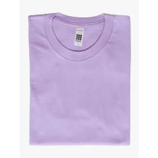 American Apparel 2001 Men’s Fine Jersey S/S T-shirt Lavender Falded Front View
