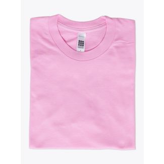 American Apparel 2001 Men’s Fine Jersey S/S T-shirt Pink Folded Front View