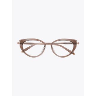 Akoni Glasses Athena Cat-Eye Nude Grey Swirl Front View