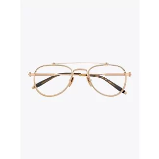 Akoni Calisto Aviator-Style White Gold Glasses Front View