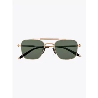 Akoni Sunglasses Europa Aviator-Style White Gold Front View