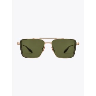 Akoni Hera Aviator White Gold / Black Palladium Sunglasses Front View