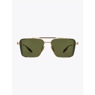 Akoni Hera Aviator White Gold / Black Palladium Sunglasses Front View