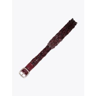Anderson's Woven Leather Belt Oxblood