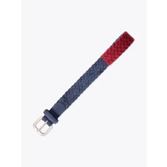 Anderson's Braided Suede Leather Belt Blue
