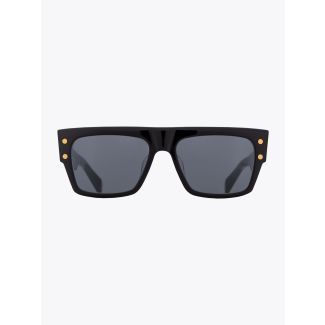 Balmain Sunglasses B-III Square Black/Gold Front View