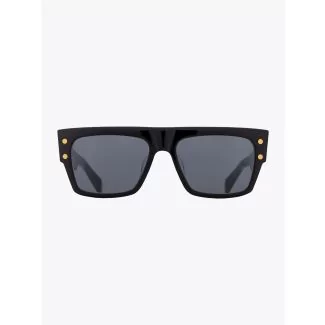 Balmain Sunglasses B-III Square Black/Gold Front View