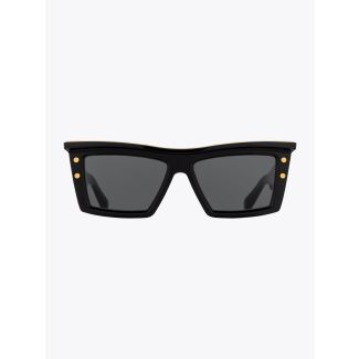 Balmain B-VII Square Black/Gold Sunglasses Front View