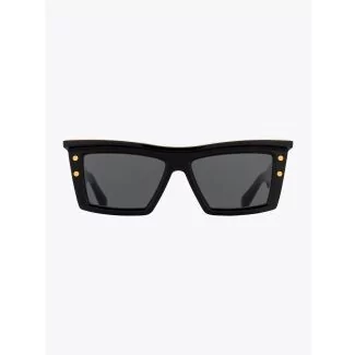 Balmain B-VII Square Black/Gold Sunglasses Front View