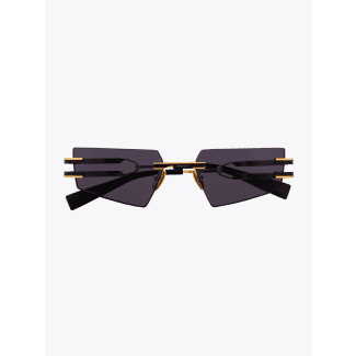 Balmain Sunglasses Fixe Rimless Gold/Matte Black Front View
