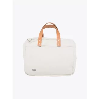 BLK Pine Workshop | Briefcase Canvas/Leather Natural Front