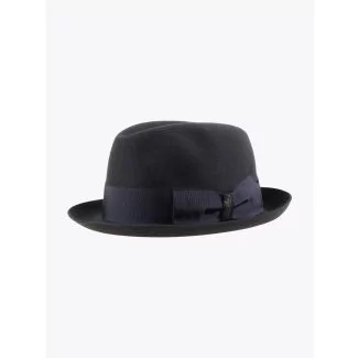Borsalino Hat Small-Brimmed Alessandria Rabbit-Felt Anthracite Dark Grey 1