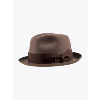Borsalino Hat Small-Brimmed Alessandria Rabbit-Felt Light Brown 1