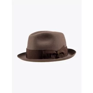 Borsalino Hat Small-Brimmed Alessandria Rabbit-Felt Light Brown 1