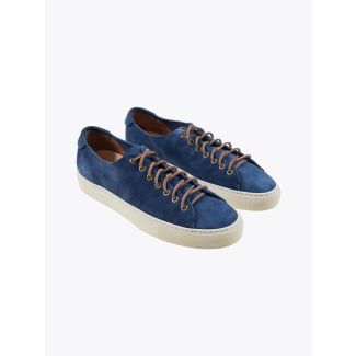 Buttero Suede Tanino Low Sneakers Bluette Front