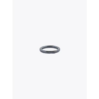 Barbara Zuna-Kratky Hammered Ring Silver Blackened 1