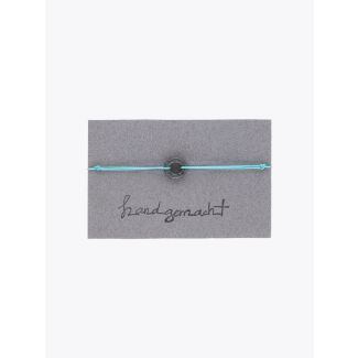 Barbara Zuna-Kratky Smooth Silver Blackened Ring 11 Cord Bracelet Aquamarine 1