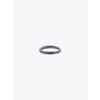 Barbara Zuna-Kratky Women Hammered Ring Silver Blackened 1