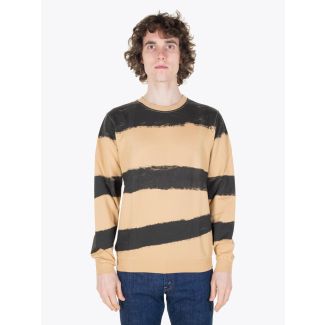 Carven Molleton Print Paint Sweat Light Beige Full View