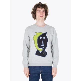 Carven Vallauris Molleton Sweat Mottled Grey Full View