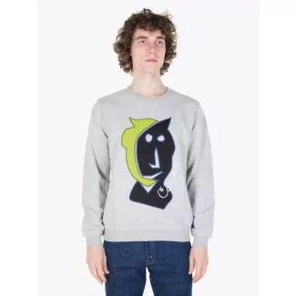 Carven Vallauris Molleton Sweat Mottled Grey Full View