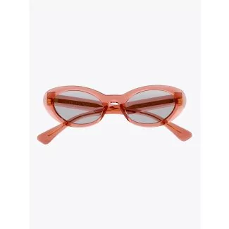 Christian Roth Round-Wav Sunglasses Burgundy Glitter - Rose Crystal 1