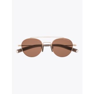 Dita-Lancier LSA-103 Round Shape Sunglasses White Gold 1
