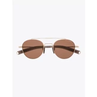 Dita-Lancier LSA-103 Round Shape Sunglasses White Gold 1