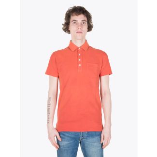 Double RL Sun Faded S/S Polo Brazil Red Full View