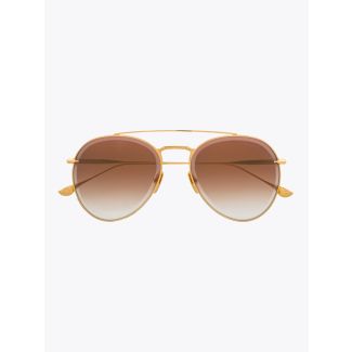 Dita Axial DTS502 Aviator Sunglasses Yellow Gold Front View