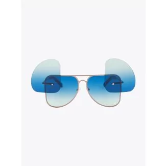Fakbyfak X Manish Arora Sunglasses Gold/Blue Front Open