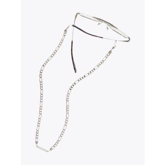 Frame Chain Full Figaro Chain Glasses White Gold 1