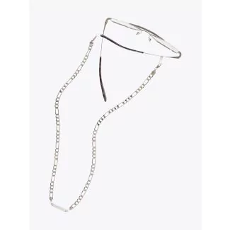 Frame Chain Full Figaro Chain Glasses White Gold 1