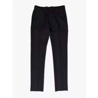 GBS trousers Adriano Cotton-Blend Twill Grey/Black Front View