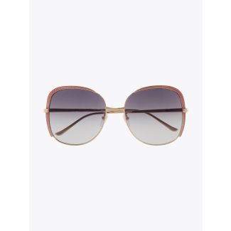 Gucci Squared Shape Sunglasses Gold / Gold 001 1