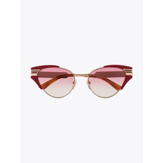 Gucci Cat-Eye Shape Sunglasses Red / Gold 1
