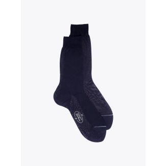 Gallo Plain Cotton Short Socks Navy Blue 1
