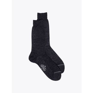 Gallo Short Socks Plain Wool Anthracite 1