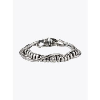 Goti Triple Snake Chain Bracelet Sterling Silver 1