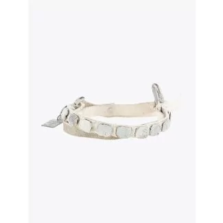 Goti Distressed Shield Bracelet White 1