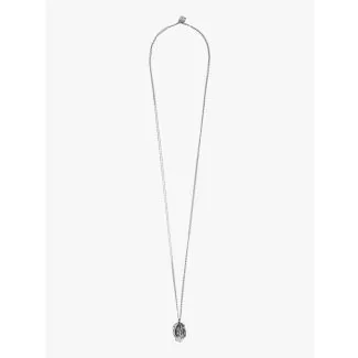 Goti CN1146 Silver Necklace w/Stone  Front View