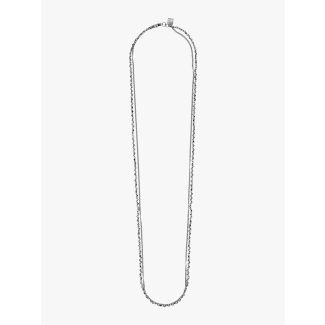 Goti CN1247 Silver Necklace w/Stone Front View