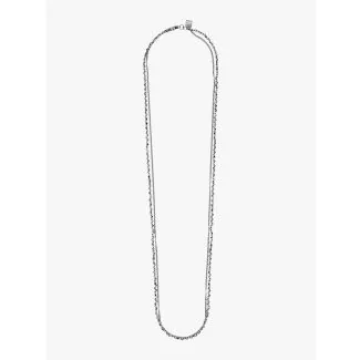 Goti CN1247 Silver Necklace w/Stone Front View