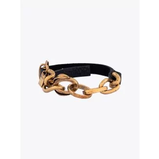 Goti Bracelet BR2043 Gold-Plated Silver/Leather