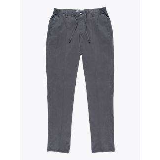 Giab's Archivio Masaccio Cotton Drawstring Pants Anthracite Front View