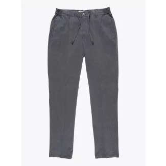 Giab's Archivio Masaccio Cotton Drawstring Pants Anthracite Front View