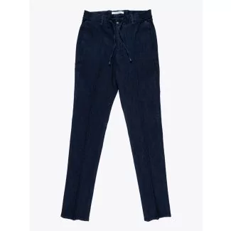 Giab's Archivio Masaccio Cotton Drawstring Pants Denim Blue 1