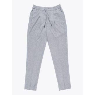 Giab's Archivio Tintoretto Wool Drawstring Pants Grey Melange 1