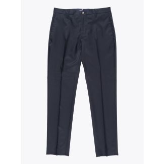 Giab's Archivio David Slim-Fit Stretch Wool/Polyamide Flat-Front Pants Black Front View