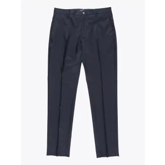 Giab's Archivio David Slim-Fit Stretch Wool/Polyamide Flat-Front Pants Black Front View